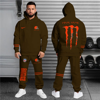 Cleveland Browns Combo Custom Hoodie And Sweatpants, Gift For Sport Fans ETRG-62589