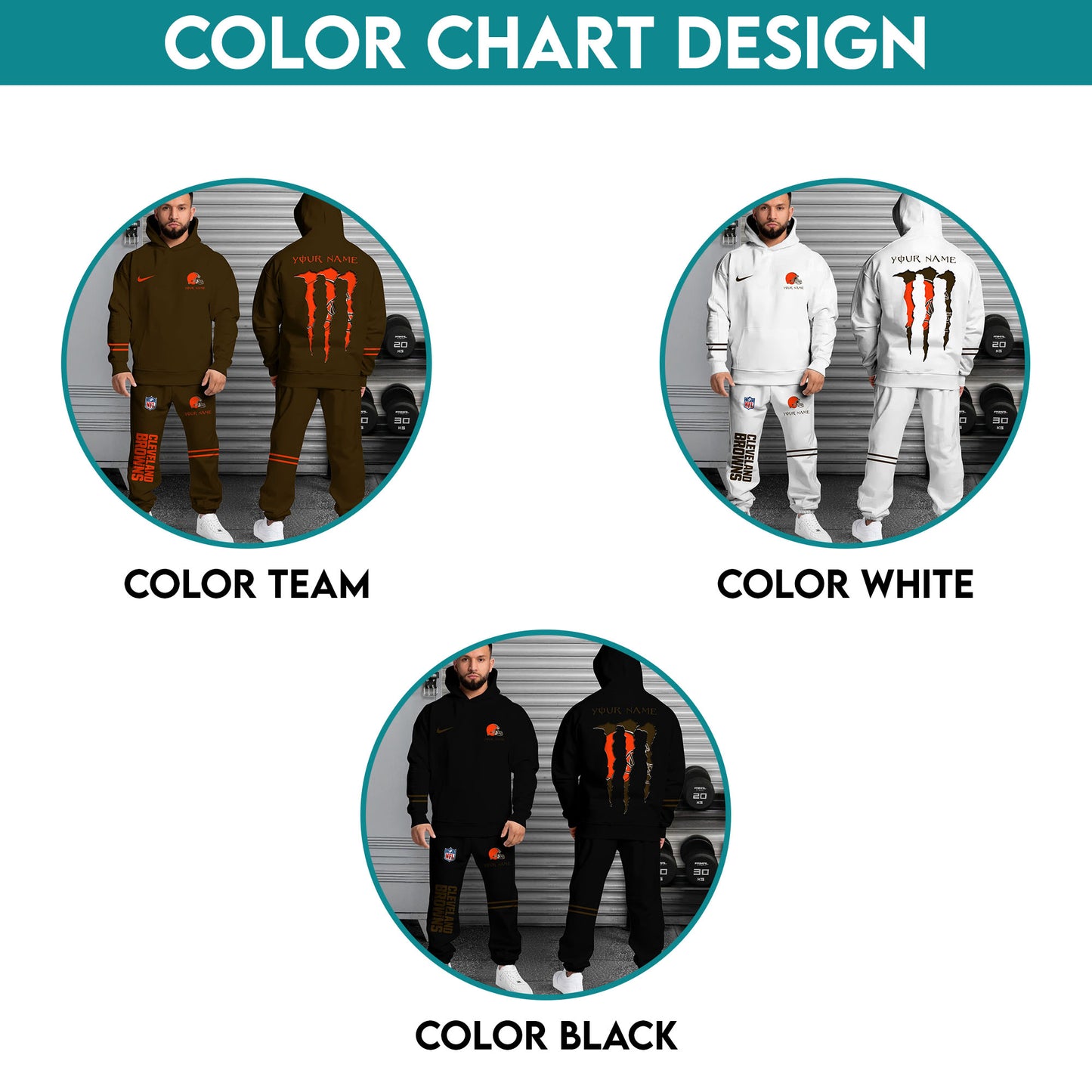 Cleveland Browns Combo Custom Hoodie And Sweatpants, Gift For Sport Fans ETRG-62589