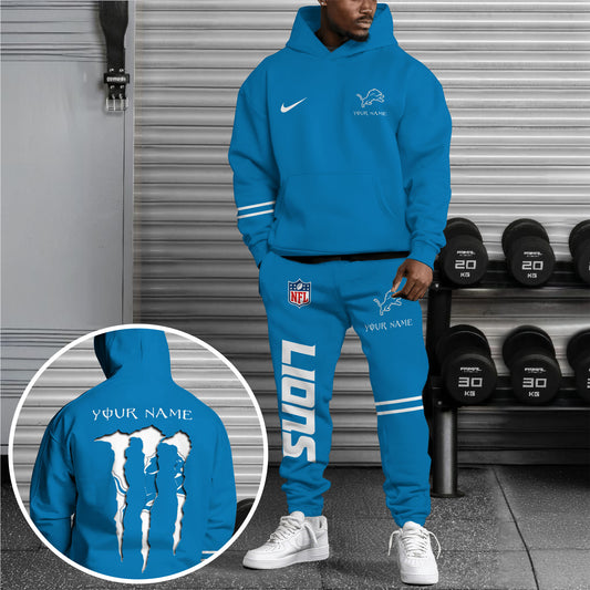 Detroit Lions Combo Custom Hoodie And Sweatpants, Gift For Sport Fans ETRG-62589