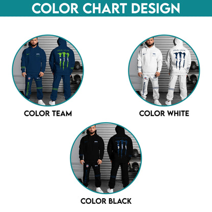 Seattle Seahawks Combo Custom Hoodie And Sweatpants, Gift For Sport Fans ETRG-62589