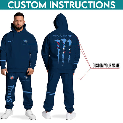 Tennessee Titans Combo Custom Hoodie And Sweatpants, Gift For Sport Fans ETRG-62589