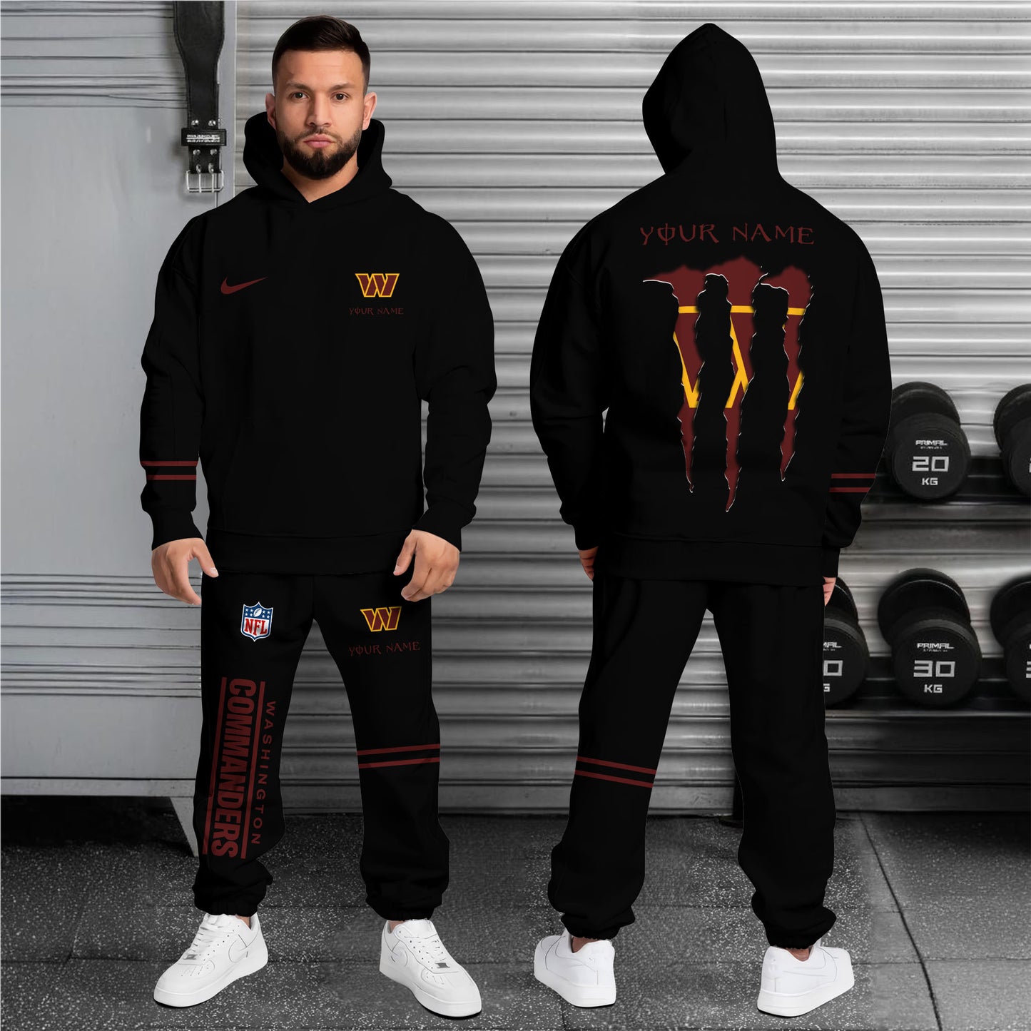 Washington Commanders Combo Custom Hoodie And Sweatpants, Gift For Sport Fans ETRG-62589