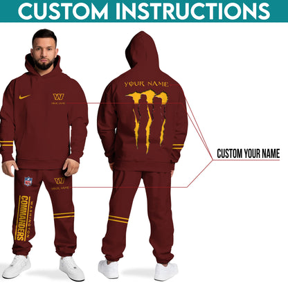 Washington Commanders Combo Custom Hoodie And Sweatpants, Gift For Sport Fans ETRG-62589