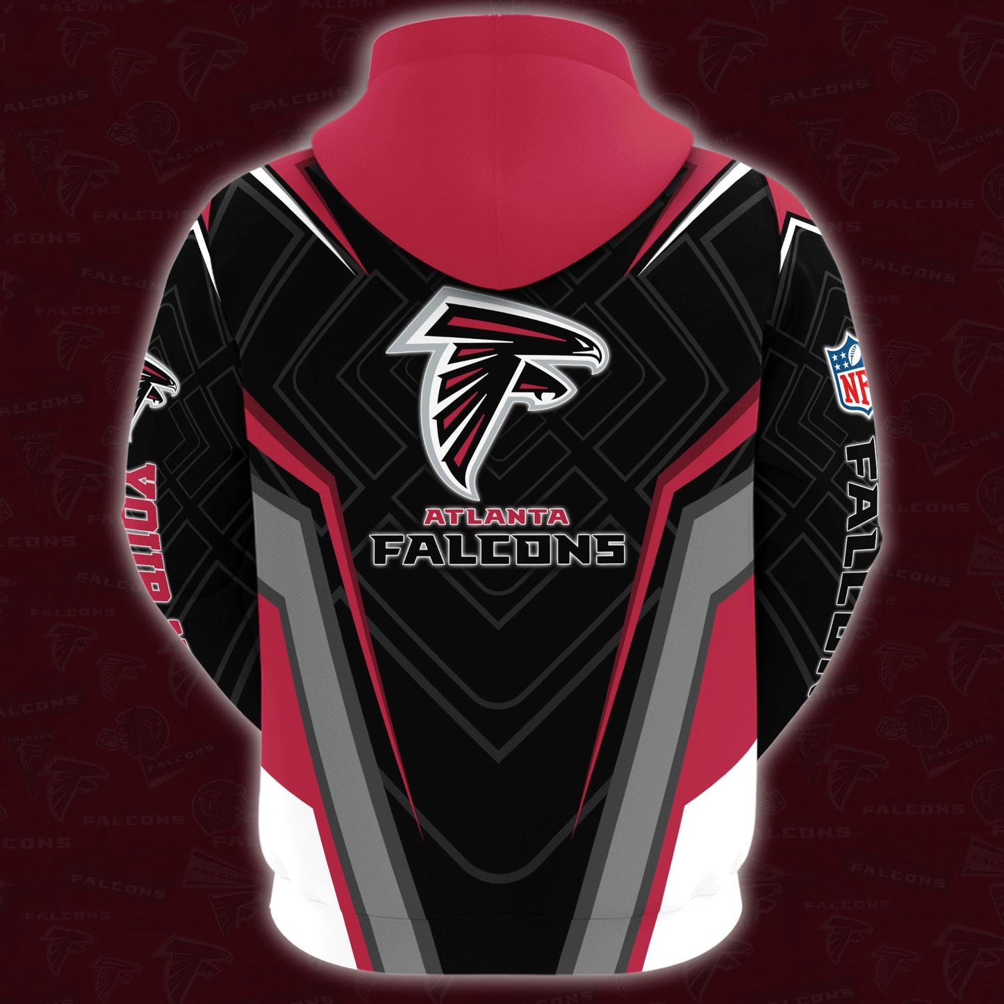 Atlanta Falcons Combo Hoodie And Sweatpants Custom Your Name, Sport Hoodie Sweatpants Set, Sport Gifts For Fans ETRG-62591