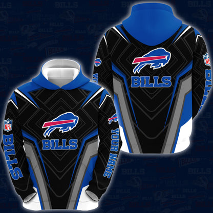 Buffalo Bills Combo Hoodie And Sweatpants Custom Your Name, Sport Hoodie Sweatpants Set, Sport Gifts For Fans ETRG-62591