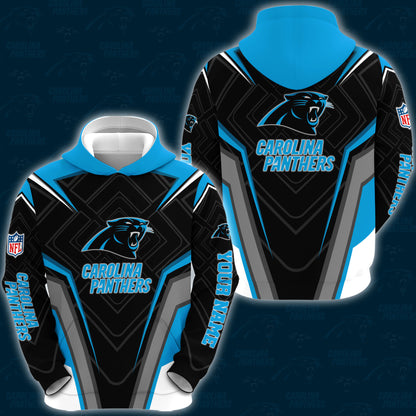 Carolina Panthers Combo Hoodie And Sweatpants Custom Your Name, Sport Hoodie Sweatpants Set, Sport Gifts For Fans ETRG-62591