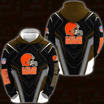 Cleveland Browns Combo Hoodie And Sweatpants Custom Your Name, Sport Hoodie Sweatpants Set, Sport Gifts For Fans ETRG-62591
