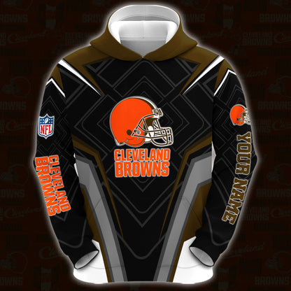 Cleveland Browns Combo Hoodie And Sweatpants Custom Your Name, Sport Hoodie Sweatpants Set, Sport Gifts For Fans ETRG-62591