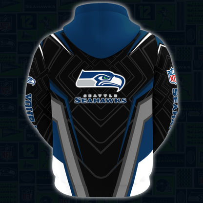 Seattle Seahawks Combo Hoodie And Sweatpants Custom Your Name, Sport Hoodie Sweatpants Set, Sport Gifts For Fans ETRG-62591