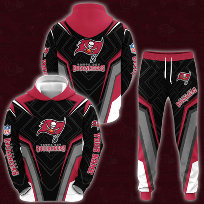 Tampa Bay Buccaneers Combo Hoodie And Sweatpants Custom Your Name, Sport Hoodie Sweatpants Set, Sport Gifts For Fans ETRG-62591