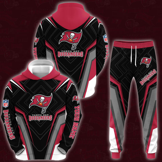 Tampa Bay Buccaneers Combo Hoodie And Sweatpants Custom Your Name, Sport Hoodie Sweatpants Set, Sport Gifts For Fans ETRG-62591