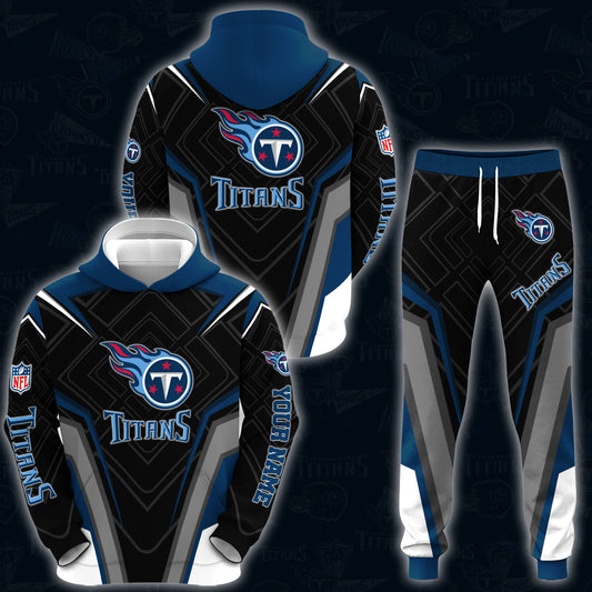 Tennessee Titans Combo Hoodie And Sweatpants Custom Your Name, Sport Hoodie Sweatpants Set, Sport Gifts For Fans ETRG-62591