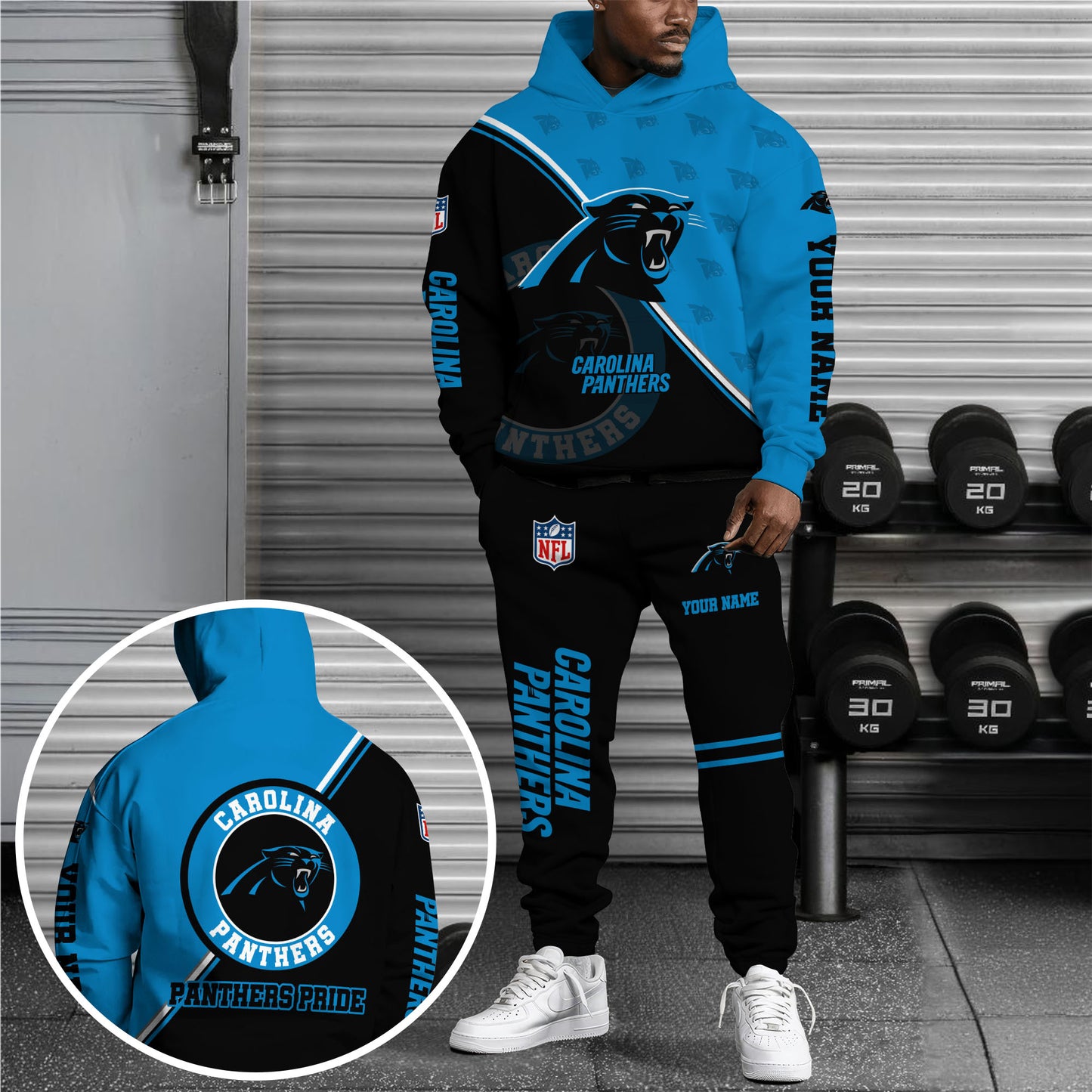 Carolina Panthers Combo Hoodie And Sweatpants Custom Your Name, Sport Clothings, Sport Gifts ETRG-62940