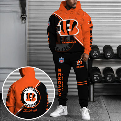 Cincinnati Bengals Combo Hoodie And Sweatpants Custom Your Name, Sport Clothings, Sport Gifts ETRG-62940