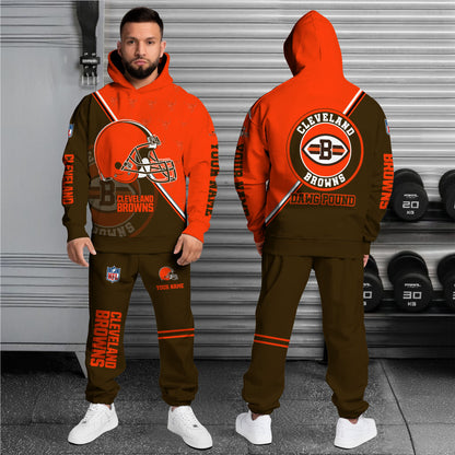 Cleveland Browns Combo Hoodie And Sweatpants Custom Your Name, Sport Clothings, Sport Gifts ETRG-62940