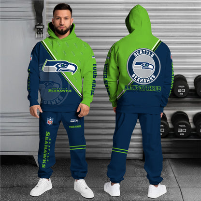 Seattle Seahawks Combo Hoodie And Sweatpants Custom Your Name, Sport Clothings, Sport Gifts ETRG-62940