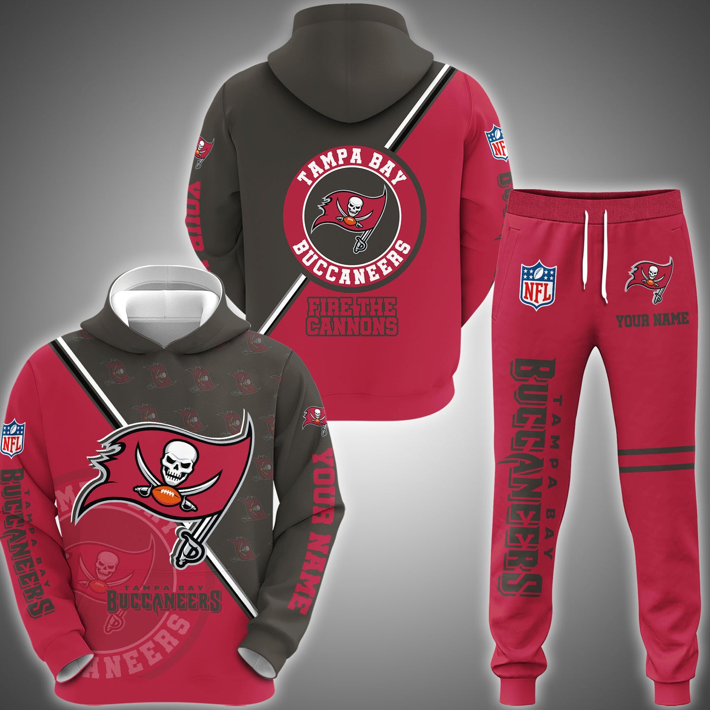 Tampa Bay Buccaneers Combo Hoodie And Sweatpants Custom Your Name, Sport Clothings, Sport Gifts ETRG-62940