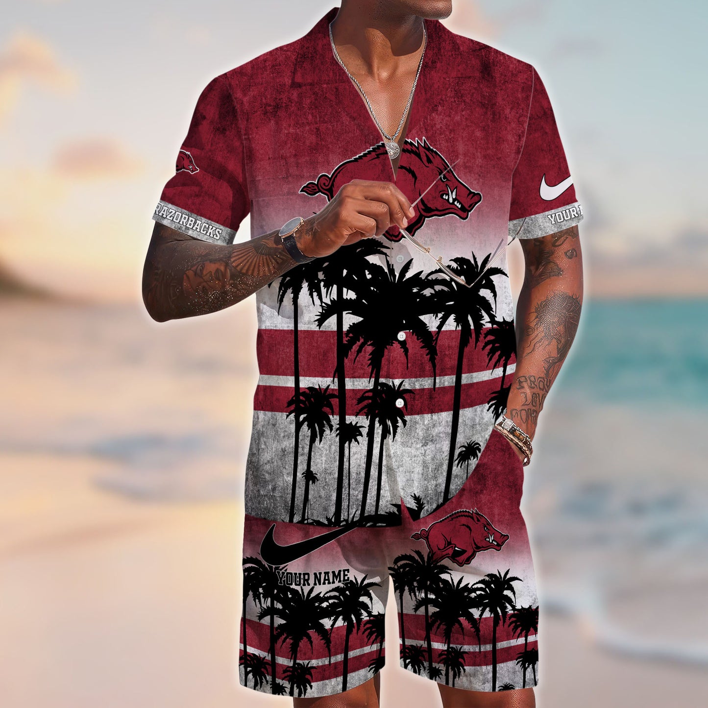 Arkansas Razorbacks NCAA2-Hawaiian Customize Trending New Season T0108364