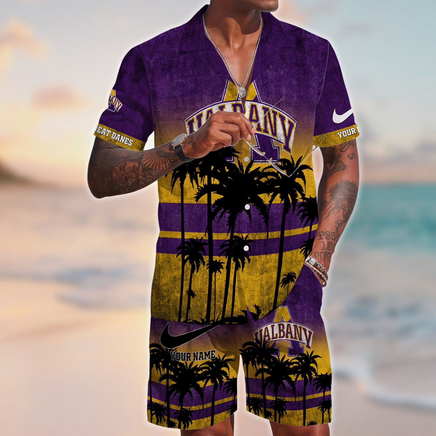 Albany Great Danes NCAA3-Hawaiian Customize Trending New Season T0108364