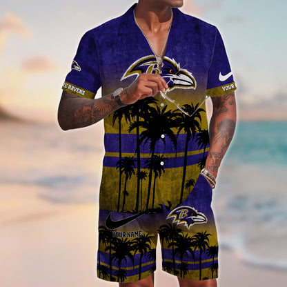 Baltimore Ravens NFL-Hawaiian Customize Trending New Season T0108364
