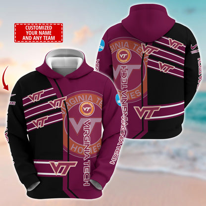 Virginia Tech Hokies NCAA1-Customized 3D  Hoodie And Joggers For Fans This Season TT0214867