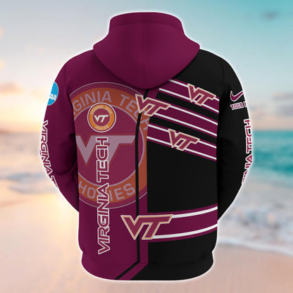 Virginia Tech Hokies NCAA1-Customized 3D  Hoodie And Joggers For Fans This Season TT0214867