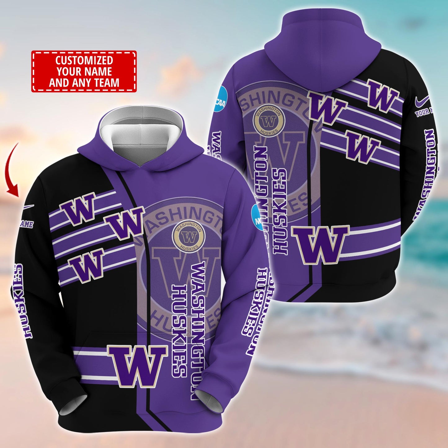 Washington Huskies NCAA1-Customized 3D  Hoodie And Joggers For Fans This Season TT0214867