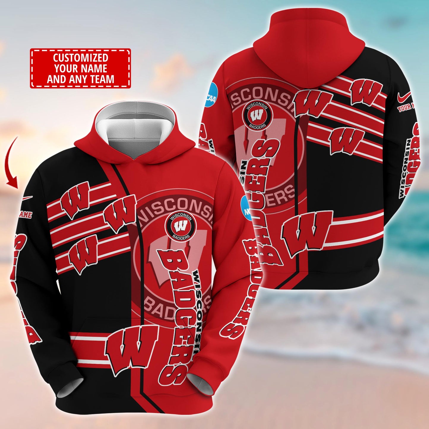 Wisconsin Badgers NCAA1-Customized 3D  Hoodie And Joggers For Fans This Season TT0214867