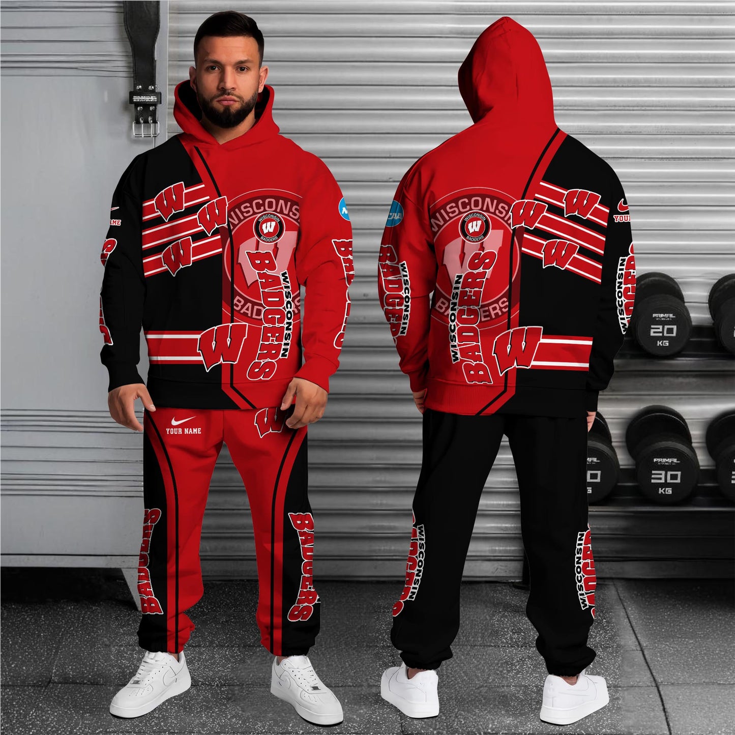 Wisconsin Badgers NCAA1-Customized 3D  Hoodie And Joggers For Fans This Season TT0214867