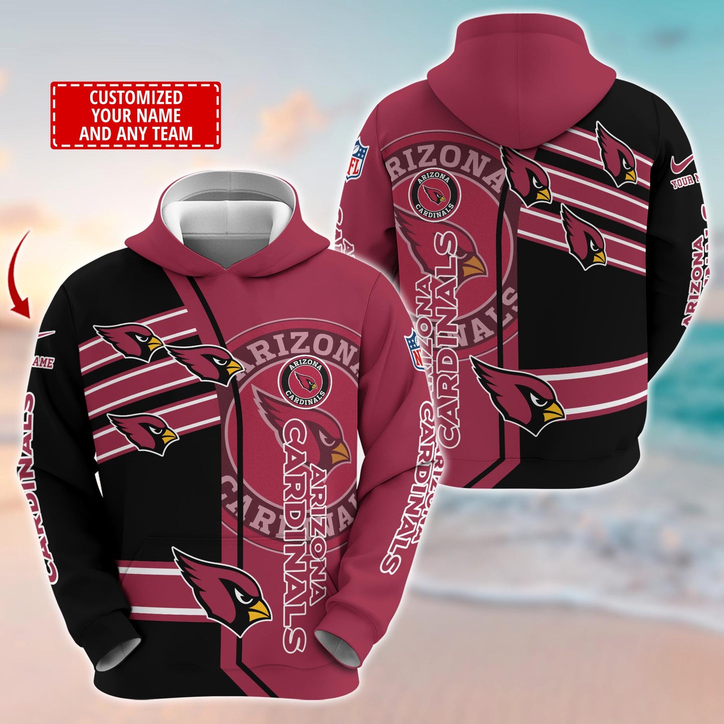 Arizona Cardinals NFL-Customized 3D  Hoodie And Joggers For Fans This Season TT0214867