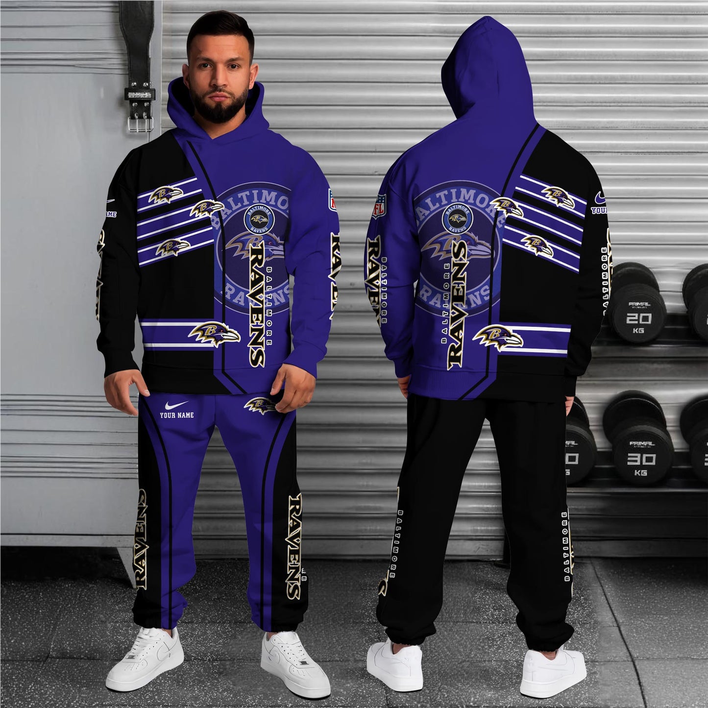 Baltimore Ravens NFL-Customized 3D  Hoodie And Joggers For Fans This Season TT0214867