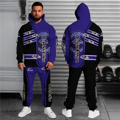 Baltimore Ravens NFL-Customized 3D  Hoodie And Joggers For Fans This Season TT0214867