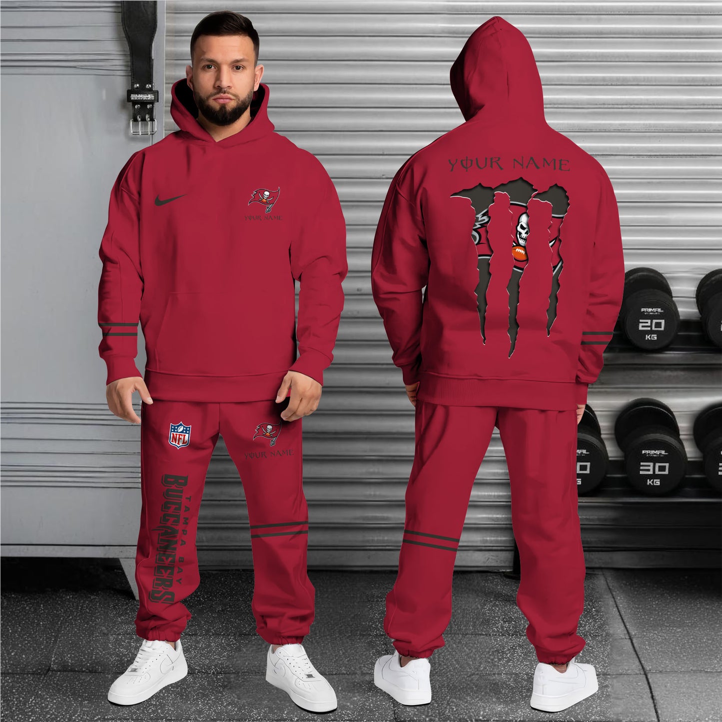Tampa Bay Buccaneers Combo Custom Hoodie And Sweatpants, Gift For Sport Fans ETRG-62589