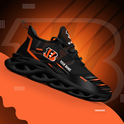 Cincinnati Bengals Black Clunky Sneaker Custom Name, Sport Team Shoes, Sport Gifts For Fan ETRG-03311527